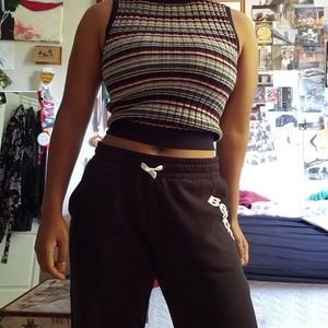 Crop top, high neck, sweater